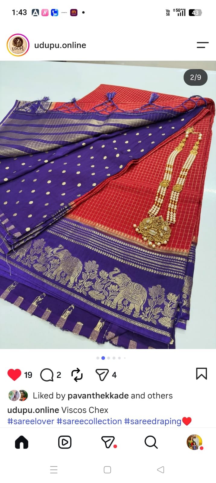 Business photo of traditional saree drape detail.