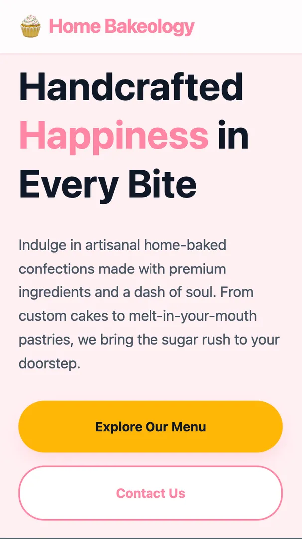 Bakery website built with Scalio