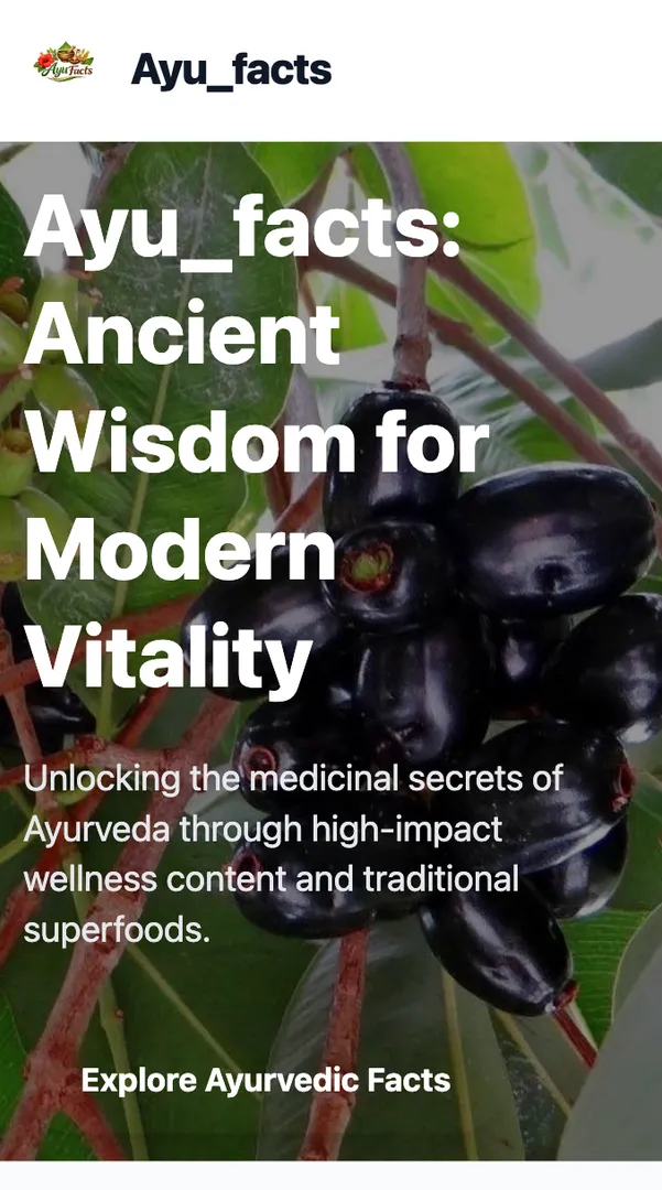 Ayurveda website built with Scalio