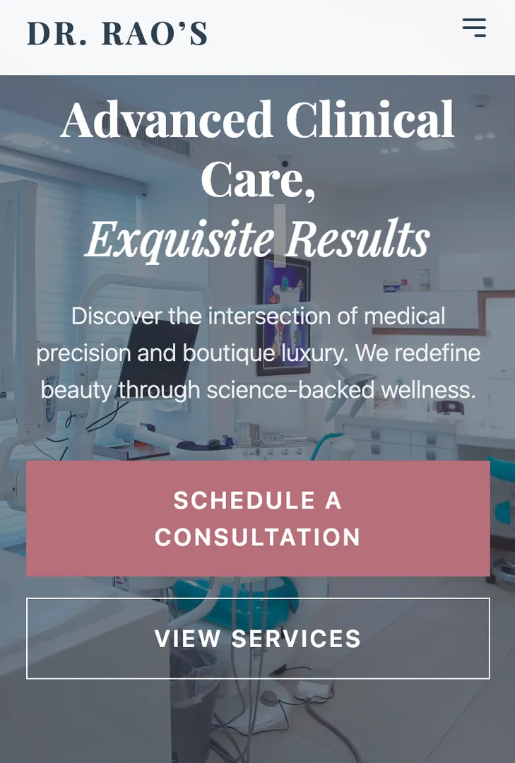 Clinic website built with Scalio