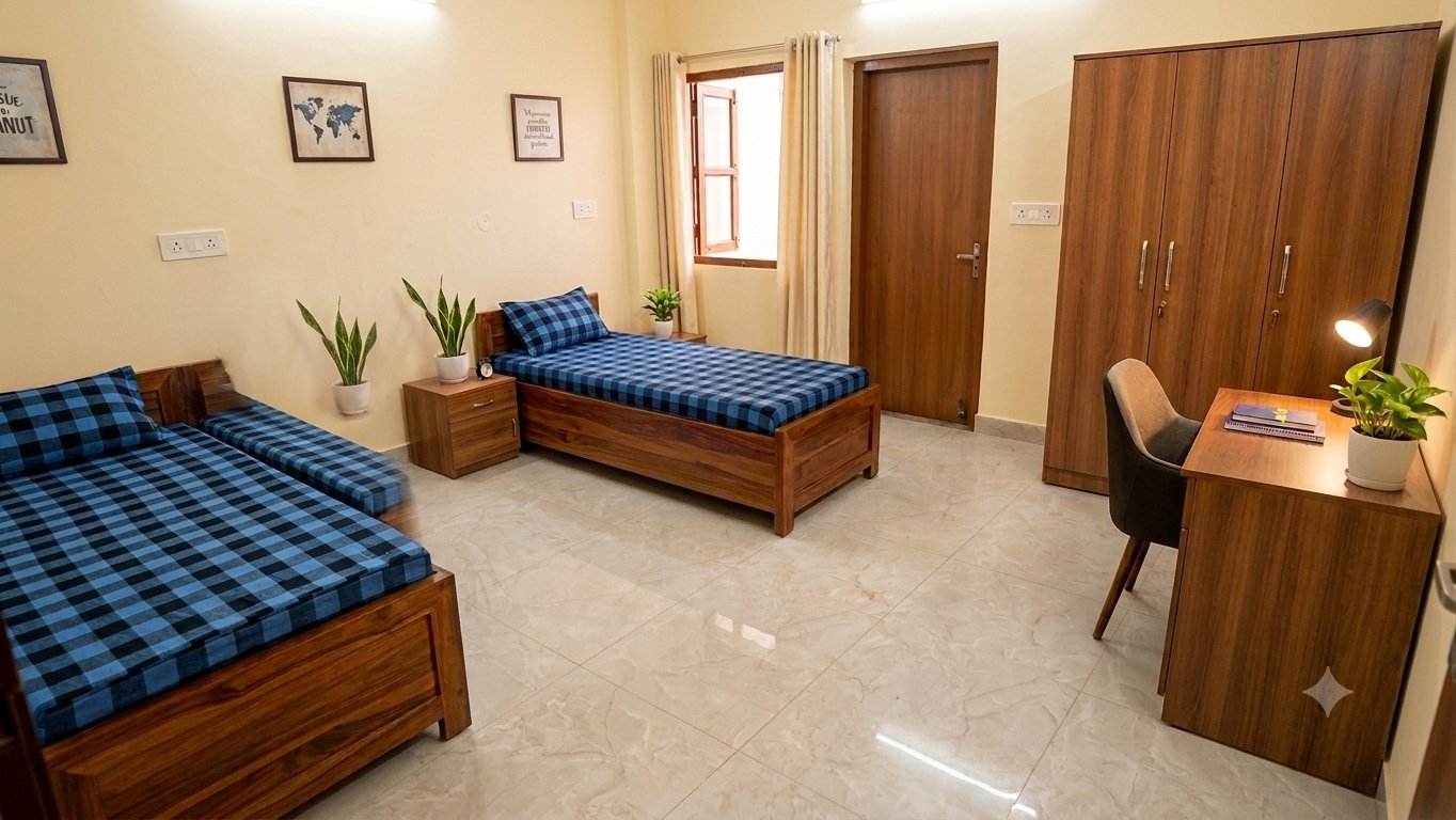 Comfortable shared bedroom layout at Casabella PG